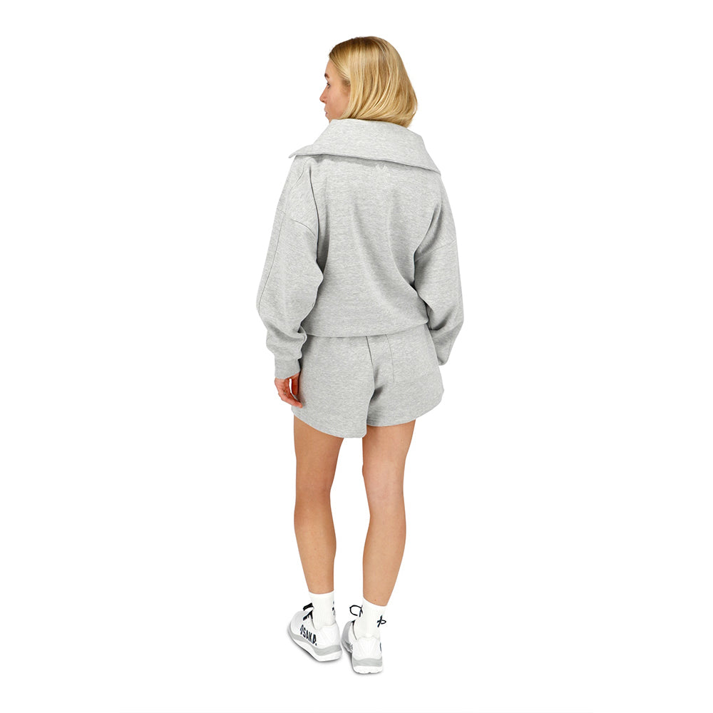 Osaka Women Half Zip Sweater | Heather Grey