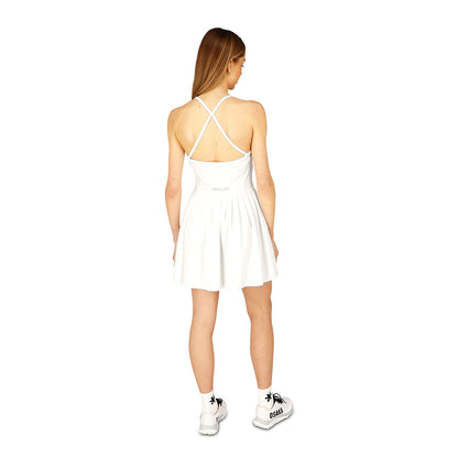 Osaka Women Pleated Tech Dress | White