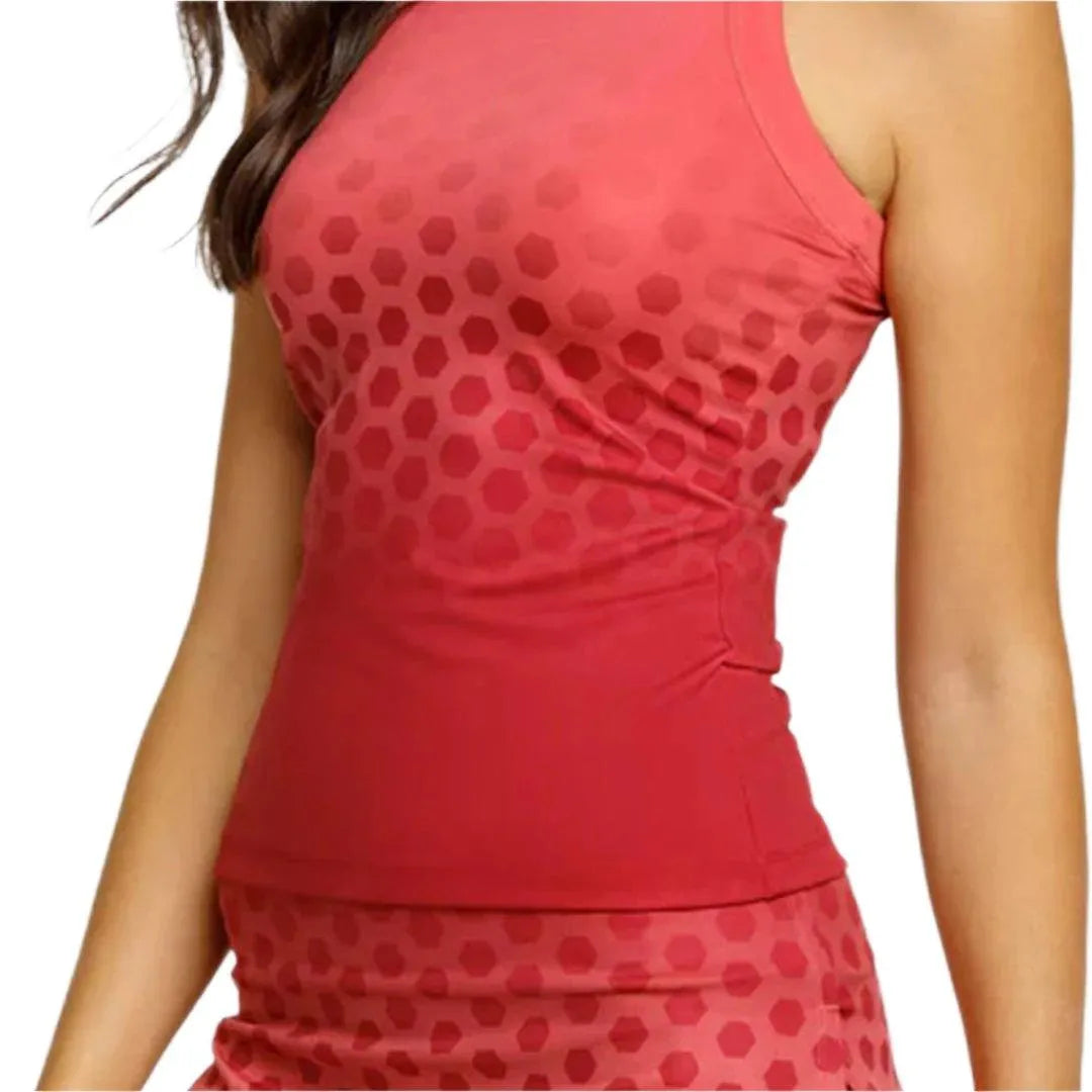 Women's Zoraya Hi-Neck Tennis Tank Hex Ombre