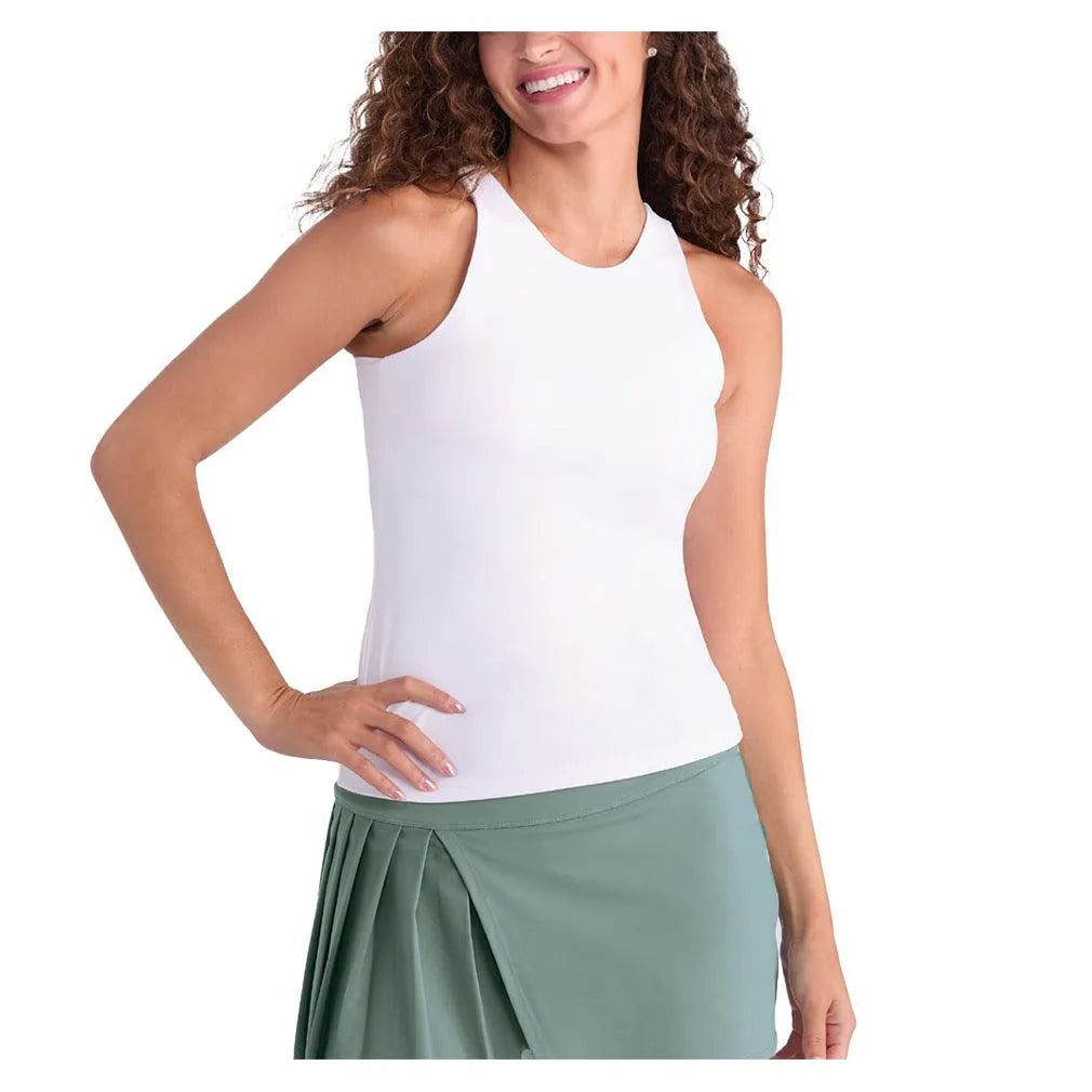 Women's Foundation Hi-Neck Tennis Tank Chalk-Apparel-Tail-AX3171-1208S25-3-Tennis Express