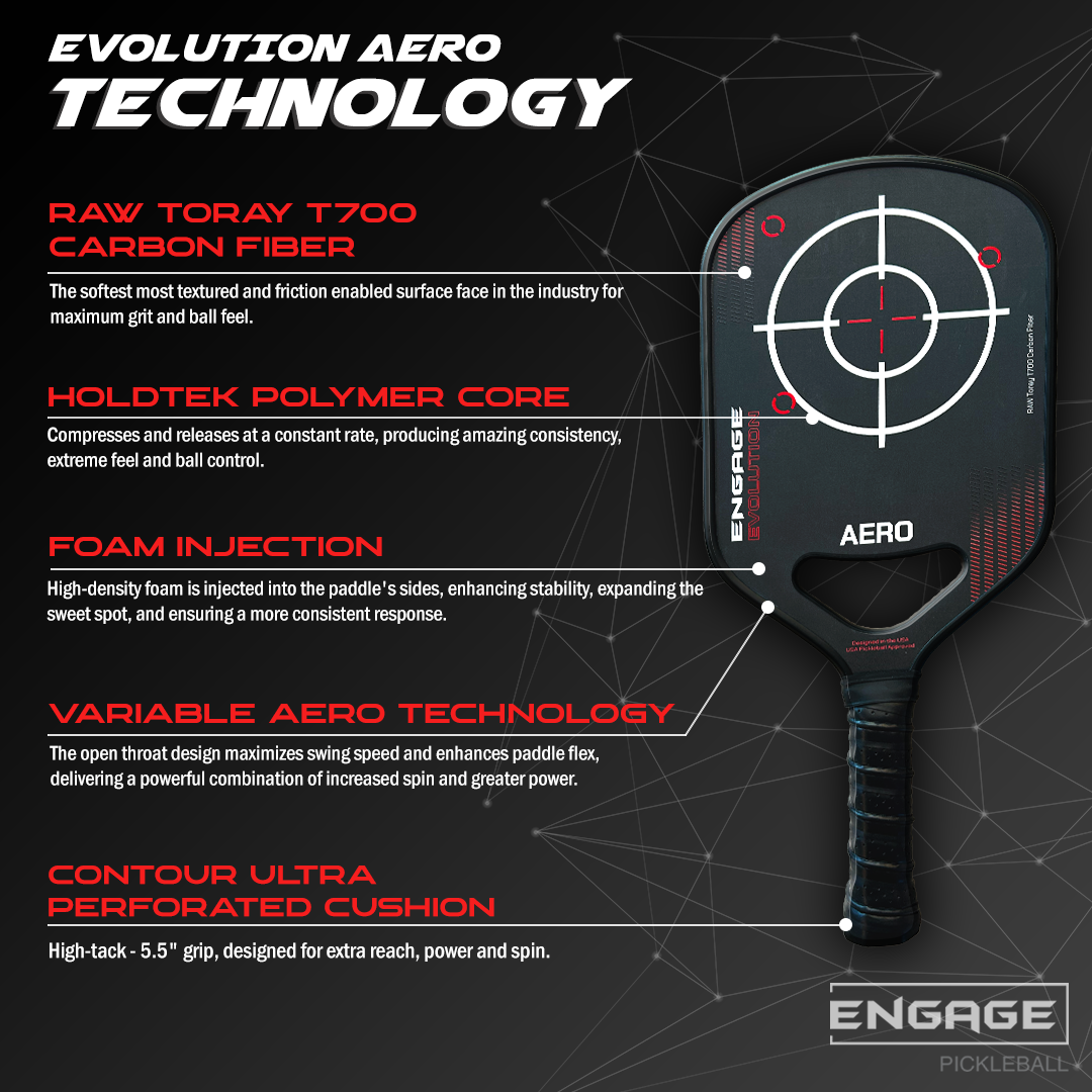 Engage Pickleball Aero Thermoformed Pickleball Paddle