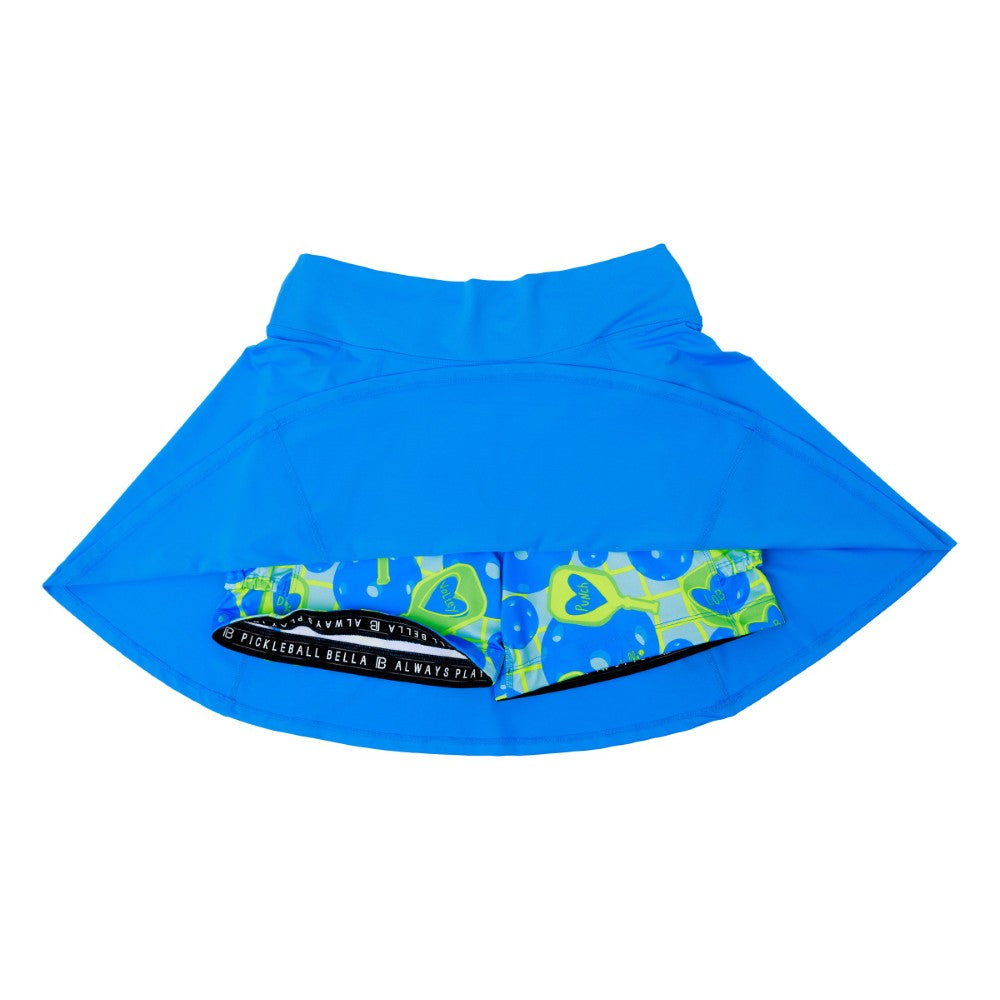 Picckleball Bella Aline Skort Electric Blue with Net Worth