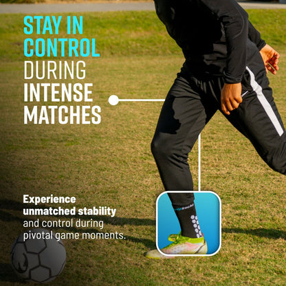GripSocks for Soccer - Crew Height - Black