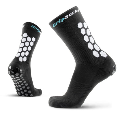 GripSocks for Soccer - Crew Height - Black