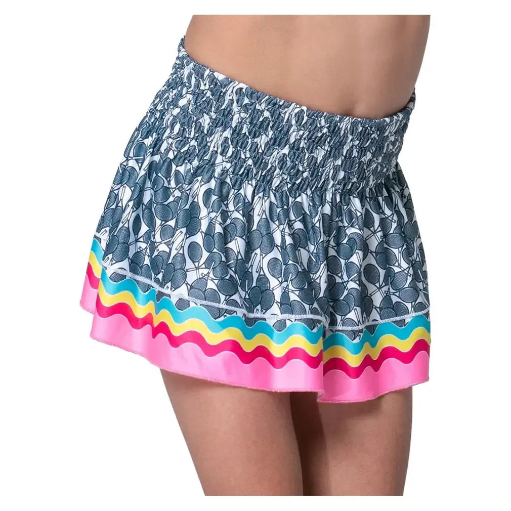 Girls' Hippy Smocked Tennis Skort Mulberry