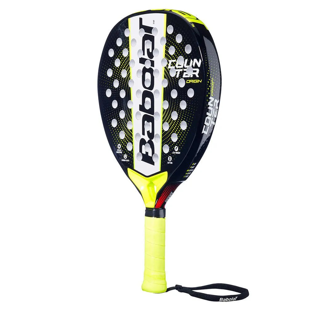 Counter Origin Padel Racquet Black and Yellow