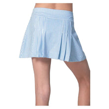 Girls' Linen Stripe Pleat Tennis Skort Periwinkle