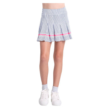 Girls' Pinstripe Pop Tennis Skort White