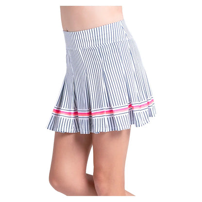 Girls' Pinstripe Pop Tennis Skort White