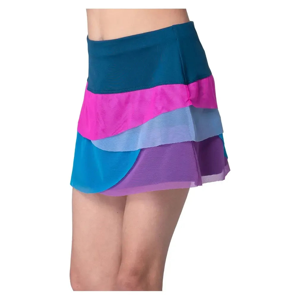 Girls' Mesh Scallop Tennis Skort Navy