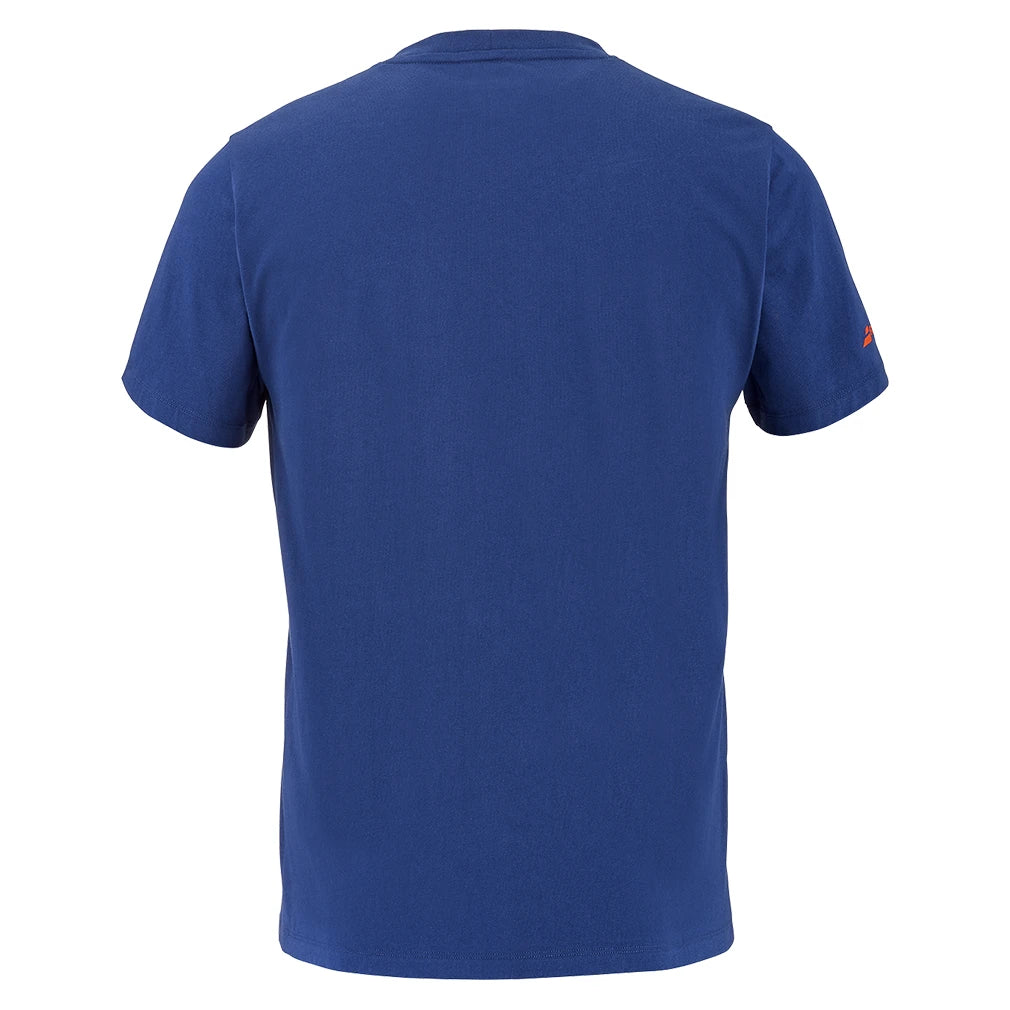 Mens Juan Lebron Cotton Tennis Tee Blue Depths