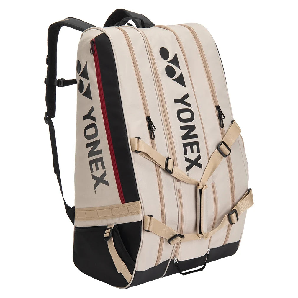 Gearlogic 12-Pack Tennis Racquet Bag Beige-Bags-Yonex-BAG72621BE-1-707837Tennis Express