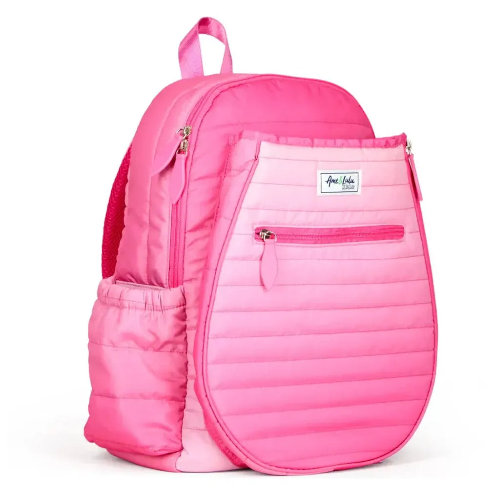 Big Love Tennis Backpack Hot Pink Ombre Puffer-Bags-Ame and Lulu-BLTBP296-1-2-[Sku]-Tennis Express