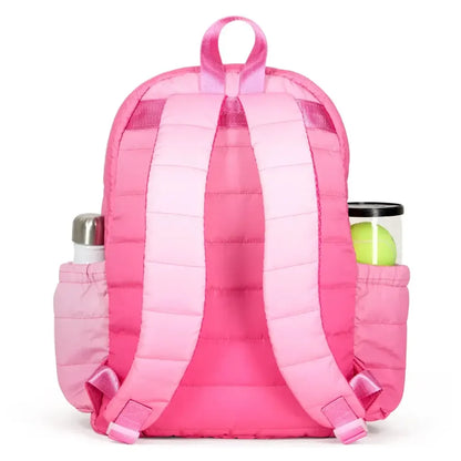 Big Love Tennis Backpack Hot Pink Ombre Puffer