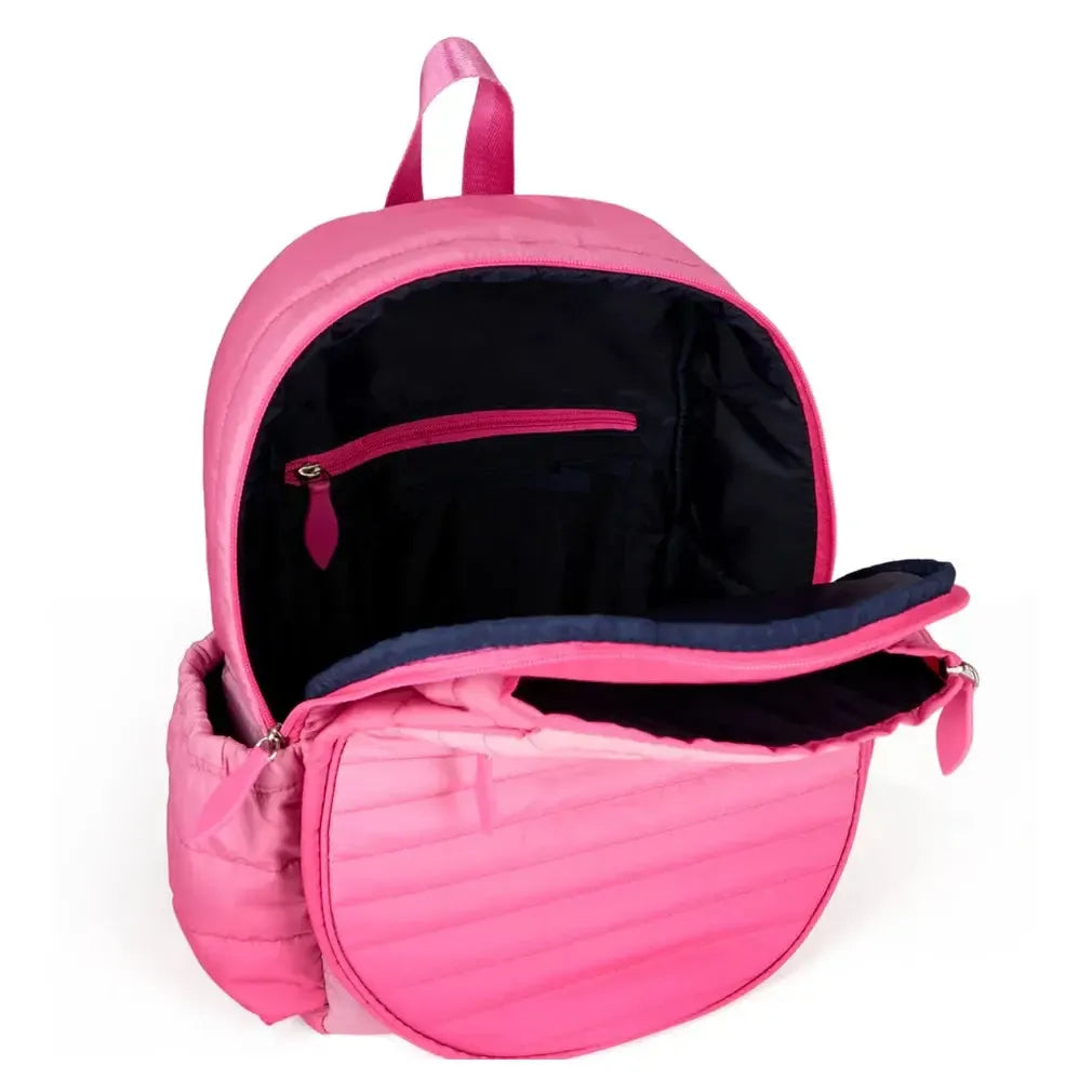 Big Love Tennis Backpack Hot Pink Ombre Puffer