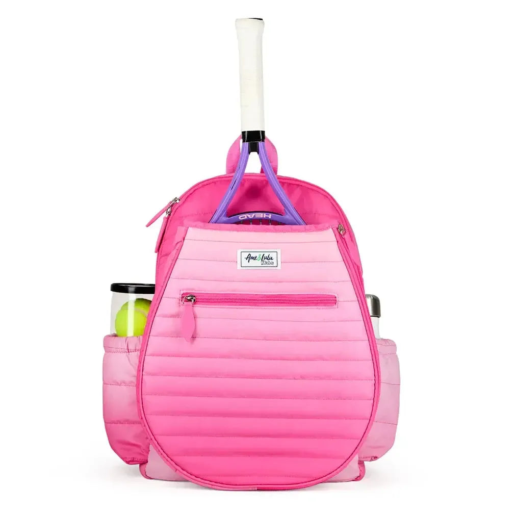 Big Love Tennis Backpack Hot Pink Ombre Puffer
