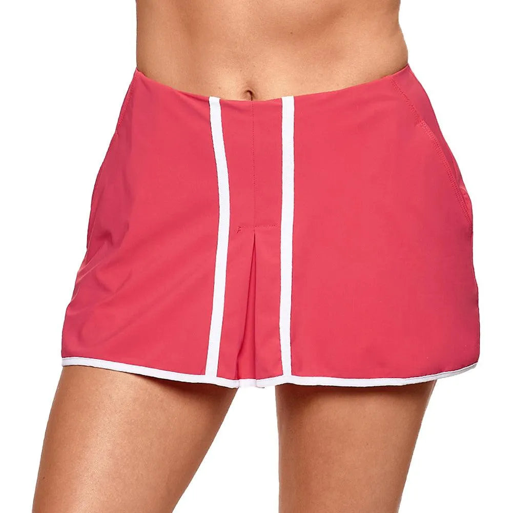 Women's 13 Inch Box Pleated Tennis Skort Geranium-Apparel-Bobbe-BPS-GRH24-Tennis Express