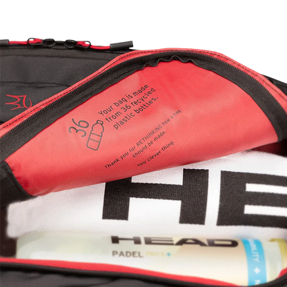 Bolsa Head Coello Pro X Padel L Negro 2025
