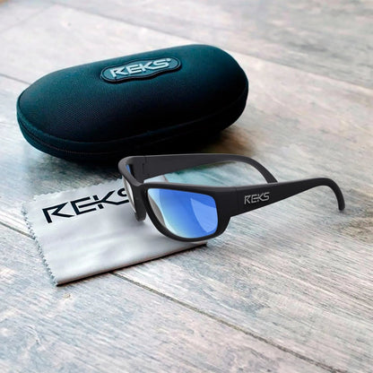 Reks Wrap Large Polarized Polycarbonate Sunglasses