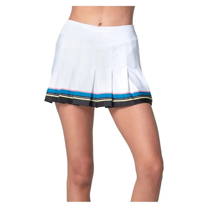Women's Stripe Hype Tennis Skort Electric Blue-Apparel-Lucky In Love-CB676-71D110-Tennis Express