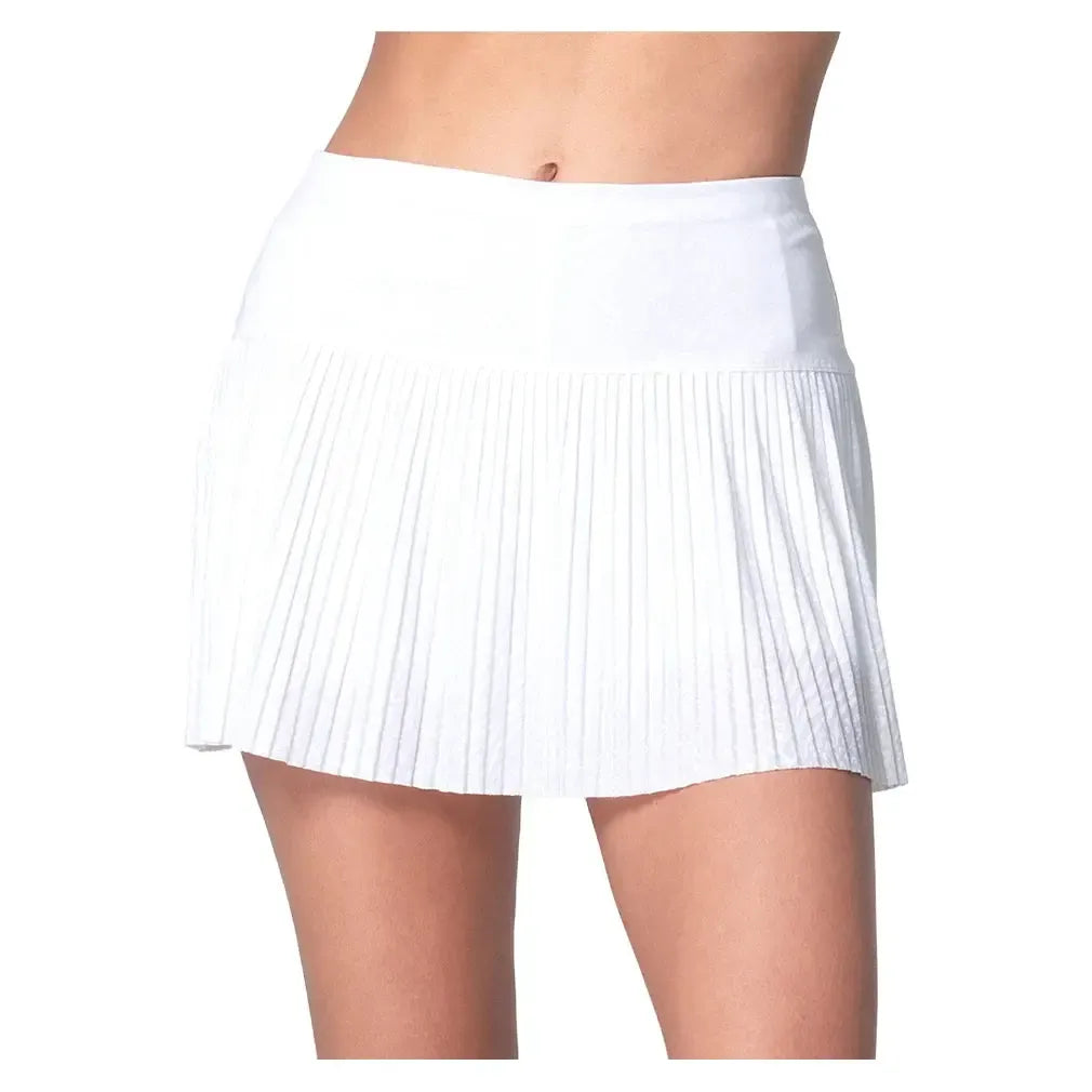 Women's Cheetah Pleated Tennis Skort White-Apparel-Lucky In Love-CB677-110H25-Tennis Express