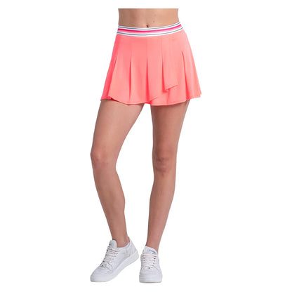 Women's Glow Stroke Tennis Skort Hot Lava