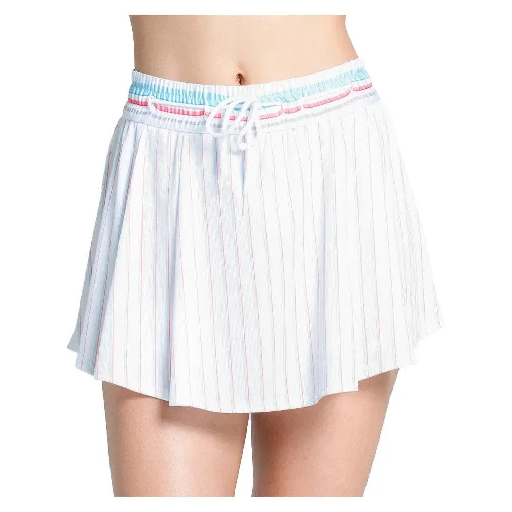 Women's High Waist Retro 13.5 Inch Tennis Skort White-Apparel-Lucky In Love-CB777-95A110U25-3-Tennis Express