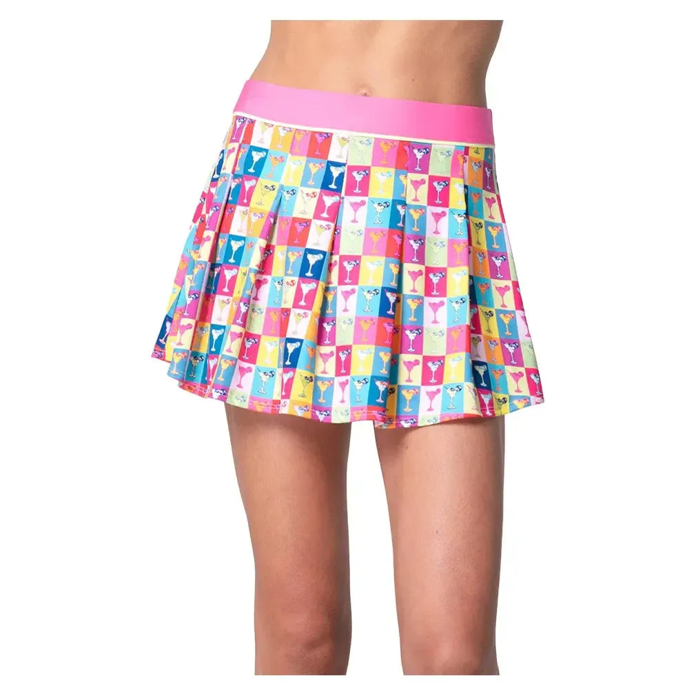Women's Margarita Pop Art Pleat Tennis Skort Mulberry-Apparel-Lucky In Love-CB784-74D955H25-Tennis Express