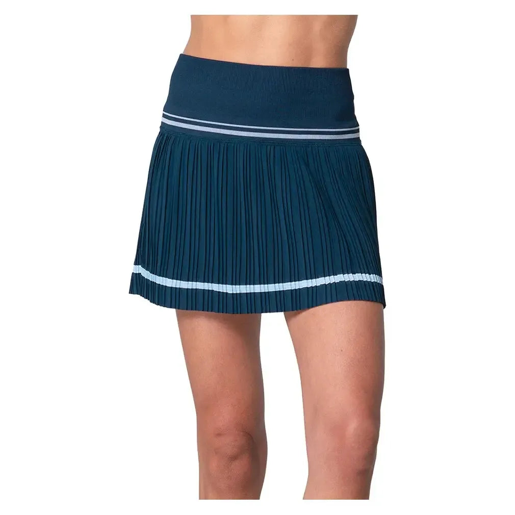 Women's Motion Pleated Tennis Skort Midnight-Apparel-Lucky In Love-CB794-401B-Tennis Express