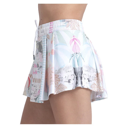 Women's High Waist Riviera Breeze Tennis Skort White