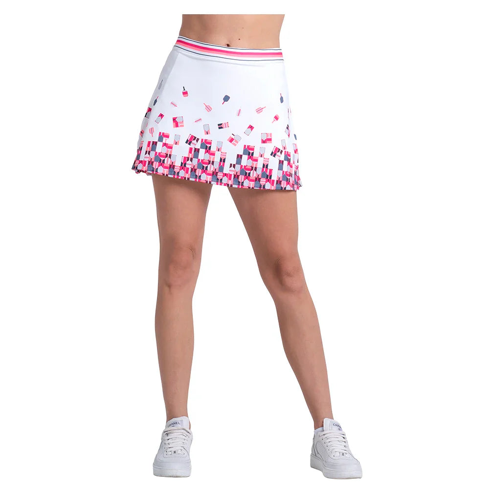 Women's Pixel Rally Pickleball Skort White
