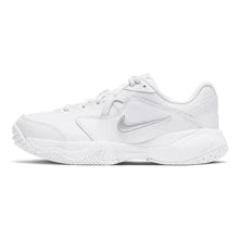 Juniors' Court Lite 2 Tennis Shoes White and Metallic Silver