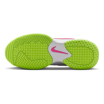 Juniors' Court Lite 2 Tennis Shoes White and Laser Fuchsia