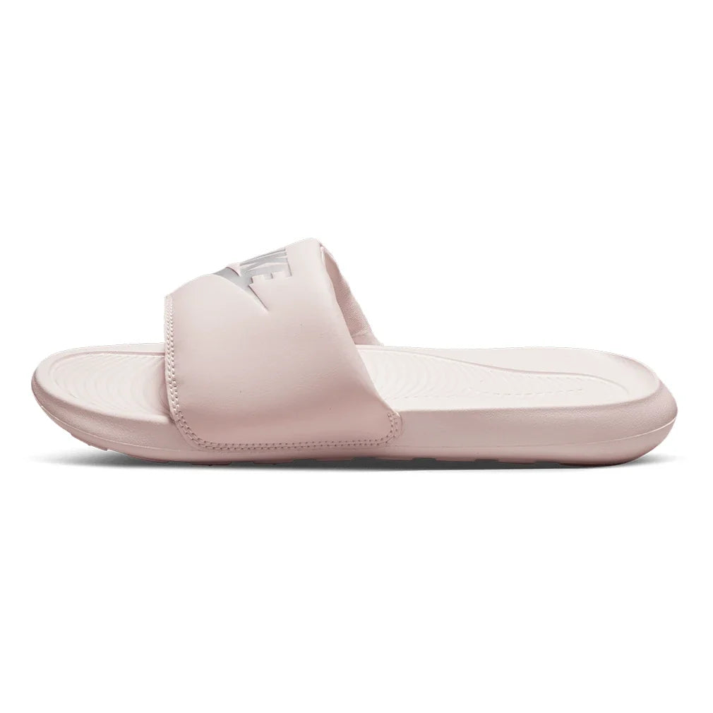 Women`s Victori One Slides Barely Rose and Metallic Silver