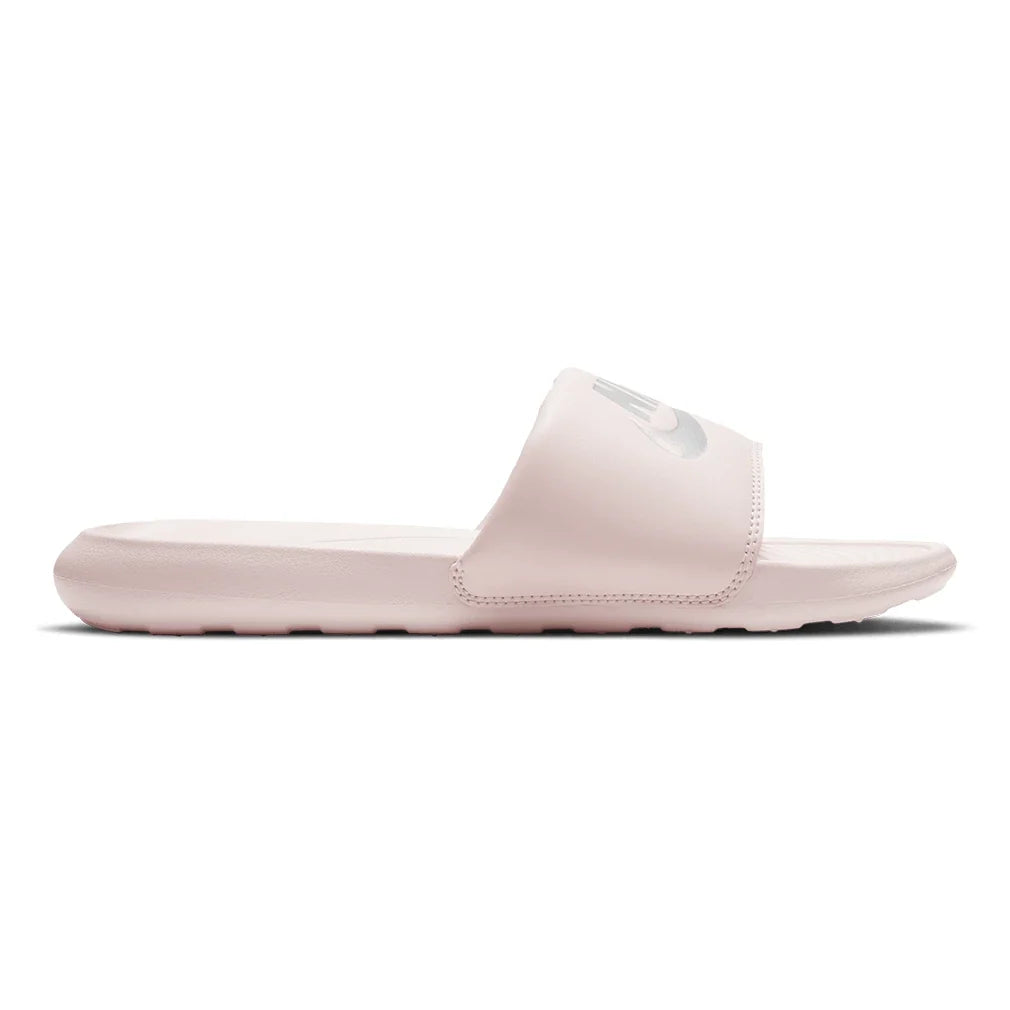 Women`s Victori One Slides Barely Rose and Metallic Silver