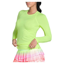 Women's LUV Breeze Long Sleeve Tennis Top Lemon Frost