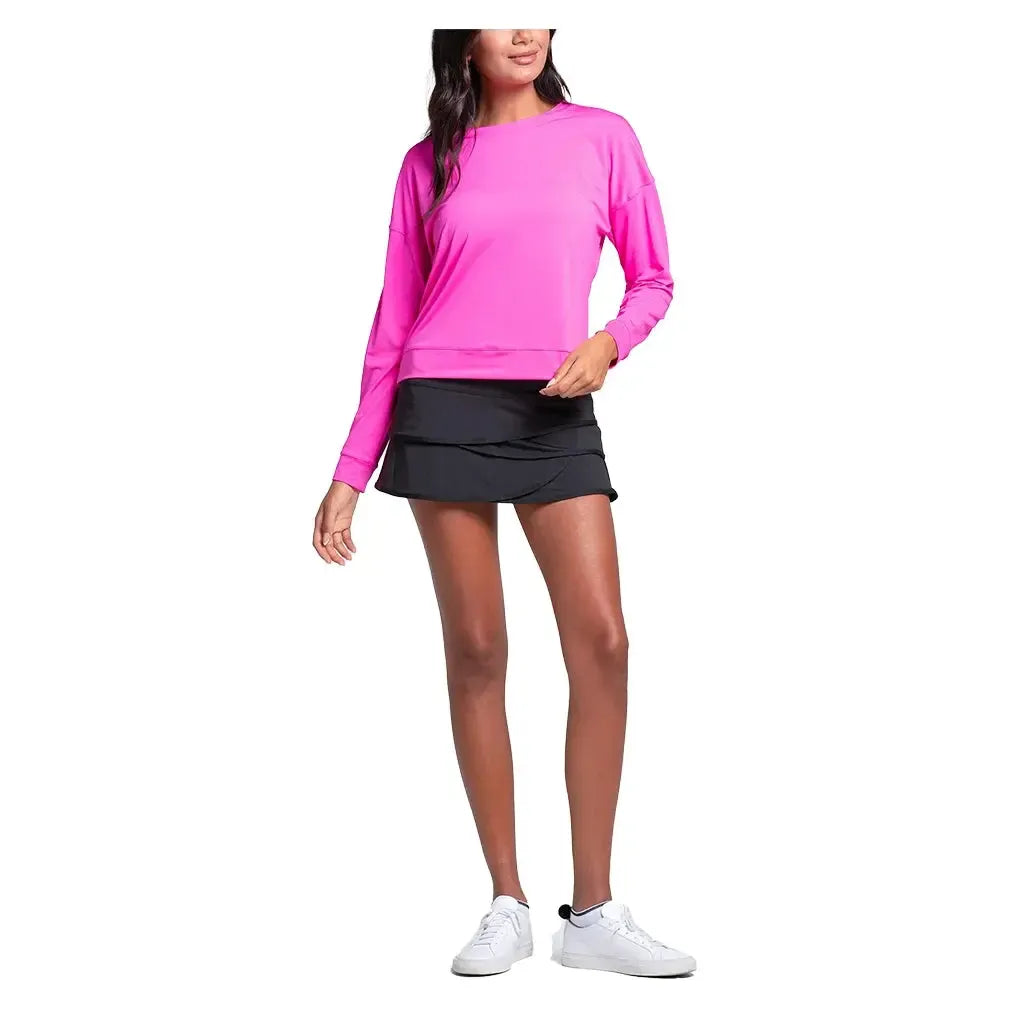 Women's Hype Long Sleeve Tennis Top Mulberry
