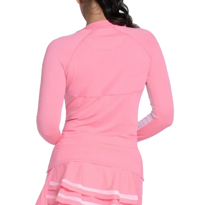 Women's LUV High Low Breezy Long Sleeve Tennis Top Flamingo