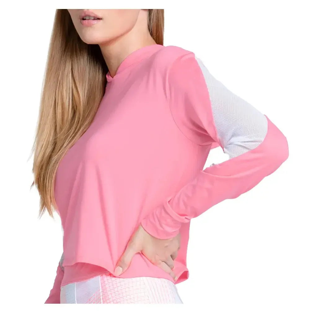 Women's Love Tennis Hoodie Flamingo