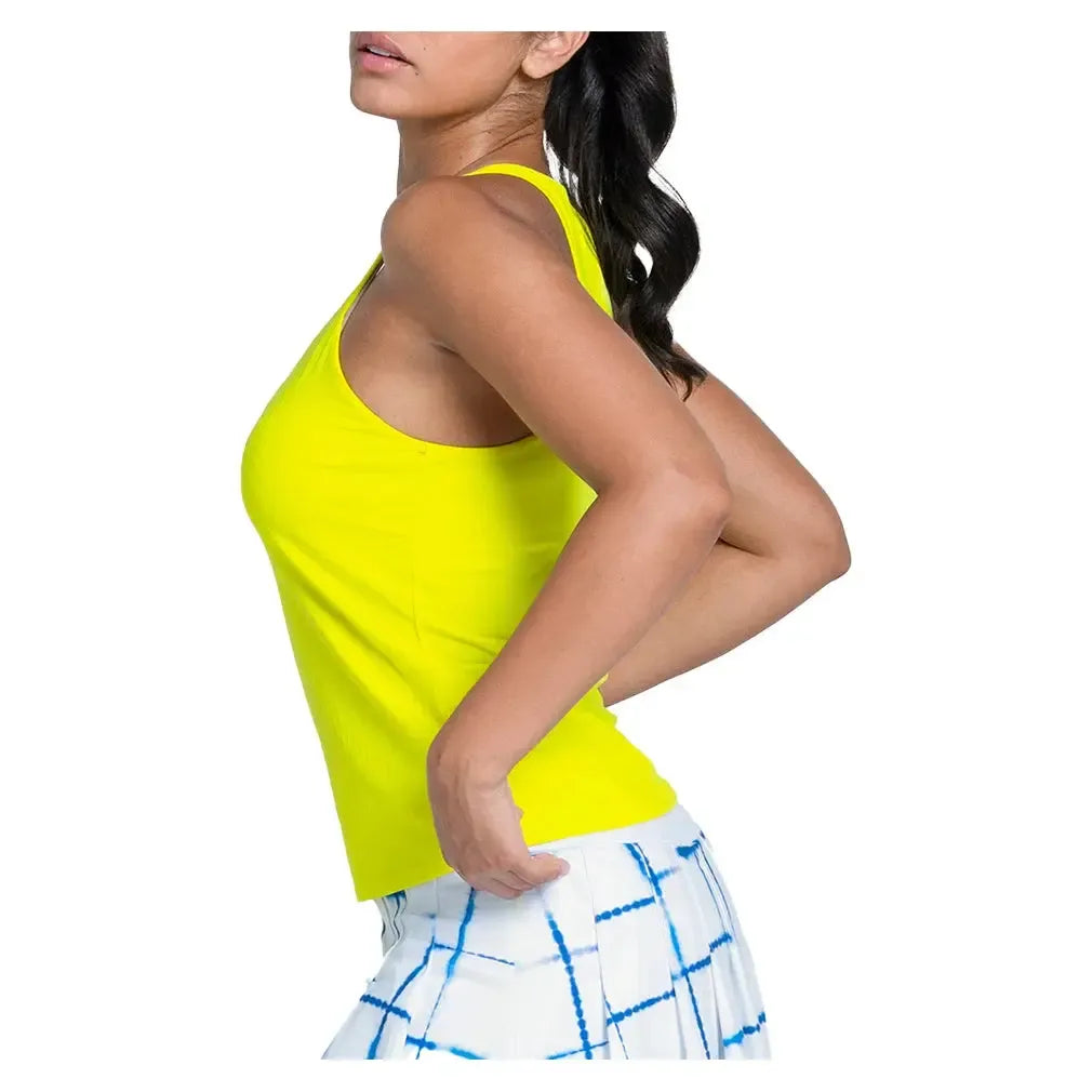Women's Club House Tennis Tank with Bra Yellow