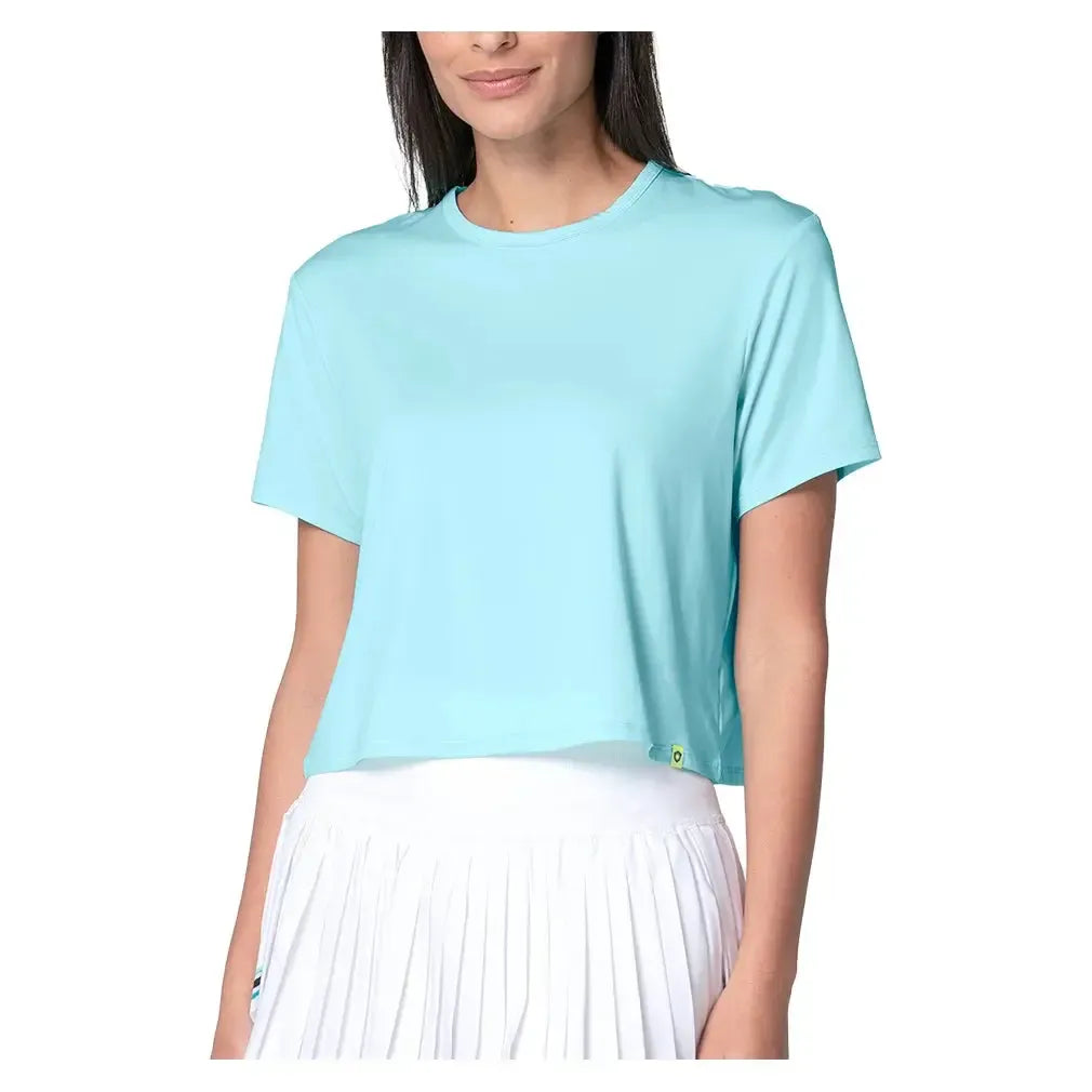 Women's Powerbox Tennis Tee Capri-Apparel-Lucky In Love-CX095-436F25-3-Tennis Express