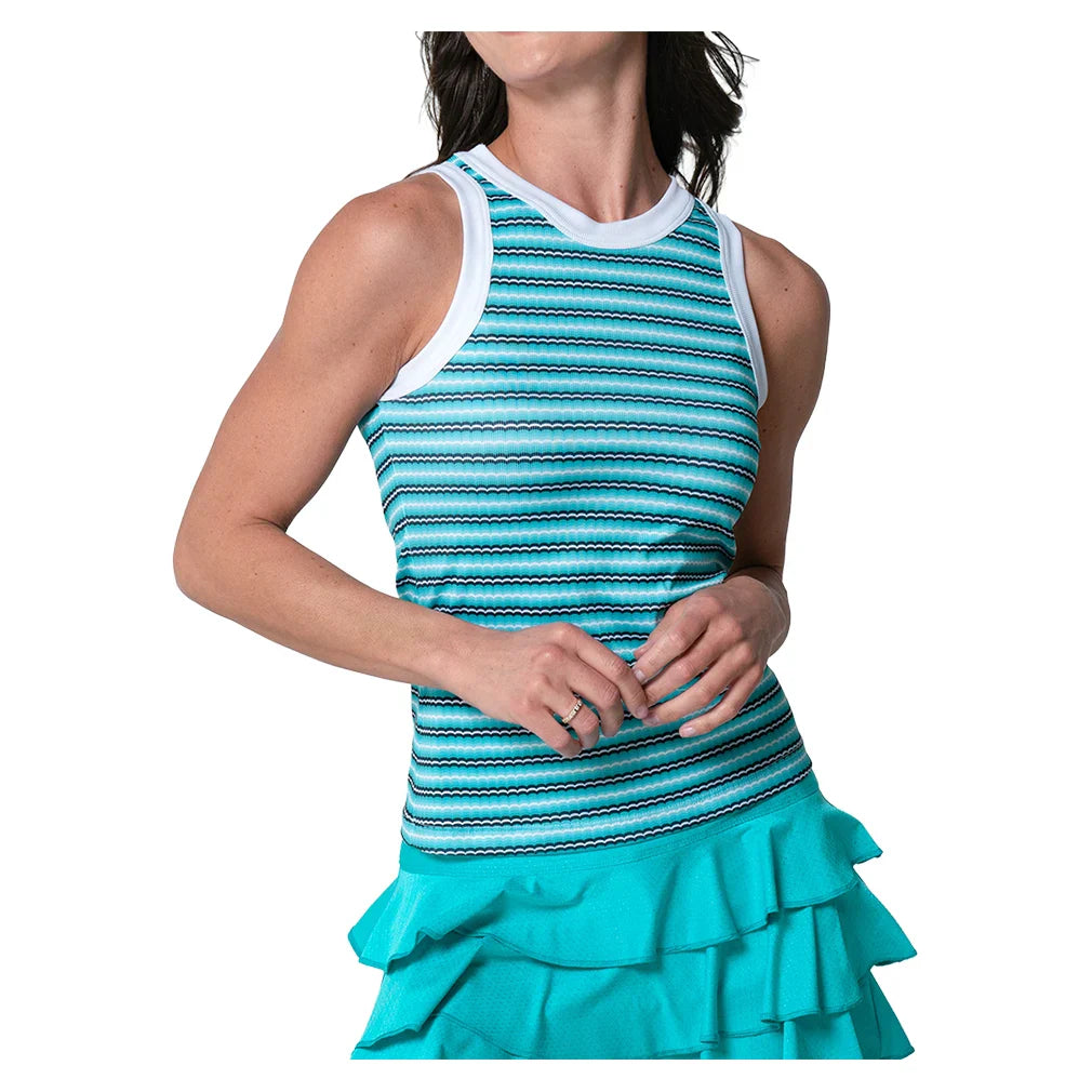 Women's Came To Win Tennis Tank Aquamarine-Apparel-Lucky In Love-CX122-07D416H25-668887Tennis Express