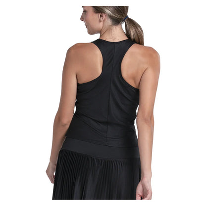 Women's Scoop Neck Rib Tennis Tank with Bra