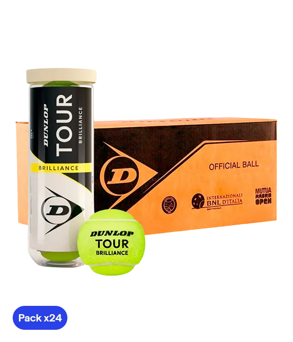 Box Balls  Dunlop Tour Brilliance Tenis (Pack x24)