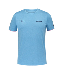 Camiseta Babolat Crew Neck Tee Cyan Blue 2025 J. Lebrón