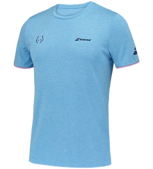 Camiseta Babolat Crew Neck Tee Cyan Blue 2025 J. Lebrón
