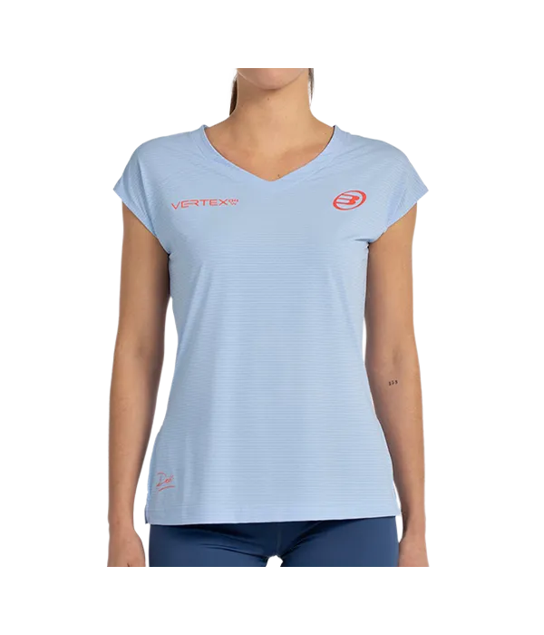 Camiseta Bullpadel Delfi Azul Celeste Mujer 2025