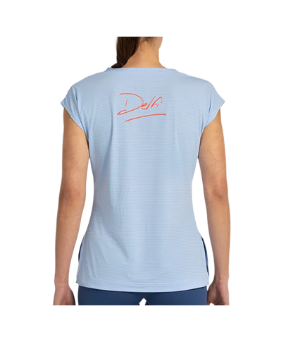 Camiseta Bullpadel Delfi Azul Celeste Mujer 2025