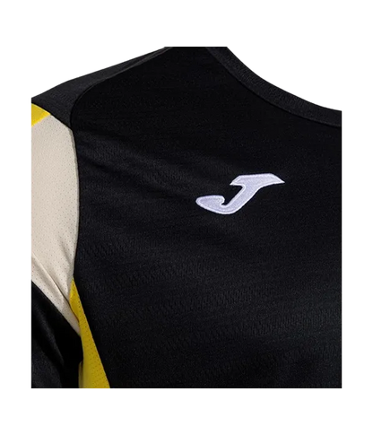Camiseta Joma Montreal Negro/Amarillo/White 2025