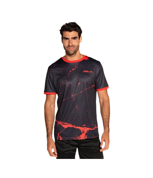 Camiseta Siux Splash Negra/roja 2025
